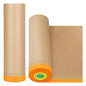 Masking Paper, Paint Masking Paper with Adhesive,20 Inch x 50 Feet Painters Paper Roll, Tape and Drape Painters Paper, for Auto Body Masking, Wall Covering and Paint Masking (2Rolls)