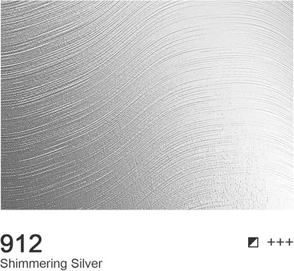 AUREUO Shimmering Silver Acrylic Paint, 4 Fl Oz / 120ml Single Tube, Rich Pigment Art Craft Paints for Canvas, Rocks, Wood, Ceramic, Fabric - Art Supplies for Beginners, Professionals, Artists