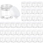 Eternal Moment 36 Pack 2 OZ Plastic Jars Round Clear Cosmetic Container Jars with White Lids, Perfect for Lotion, Slime，Cream, Ointments, Makeup, Eye Shadow, Samples, Pot, Travel Storage