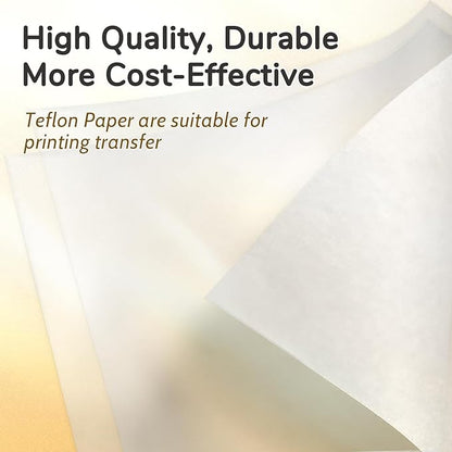 TransOurDream 3 PTFE Teflon Sheets 16×20"& 5 Teflon Papers A3 for Heat Press Transfer Sublimation Paper and Heat Transfer Paper Reusable Heat Resistant Non stick