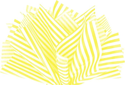 Flexicore Packaging Yellow Pin Stripe Print Gift Wrap Tissue Paper Size: 15 Inch X 20 Inch | Count: 10 Sheets | Color: Yellow Pin Stripe