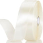 1 Inch Ivory Solid Satin Ribbon, 50 Yards Craft Fabric Ribbon for Gift Wrapping Floral Bouquets Wedding Party Decoration