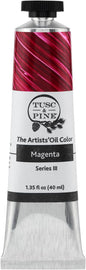 Tusc & Pine Artist Oil Paint - Magenta, 40 ml, Non-Yellowing, Rich & Creamy Consistency, Maximum Pigment Load, Small Batch Milled Oil Paints Made in the USA for Professional Artists
