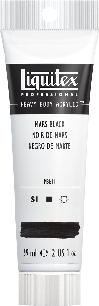 Liquitex Professional Heavy Body Acrylic Paint, 2-oz (59ml) Tube, Mars Black