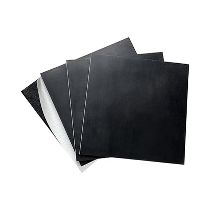 4 Pieces Neoprene Rubber Pads with Adhesive Backing 1/8 in Thick x 4 in x 4 in, Anti Vibration Pads, Rubber Block for Anti-Slip, Shock Absorption, Protection