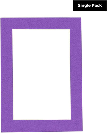 5x7 Mat for 8.5x11 Frame - Precut Mat Board Acid-Free Show Kit with Backing Board, and Clear Bags Purple 5x7 Photo Matte Made to Fit a 8.5x11 Picture Frame Matboard for Framing, Pack of 1 Mat