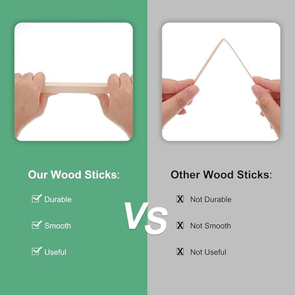 10-Pack Wood Square Dowel Rods, 19/32 x 12 Inch Unfinished Wooden Square Dowel Rod, Hardwood Square Dowel Sticks for Crafts/DIY Projects/Models Making [Wood Color]