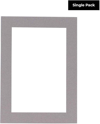 Poster Palooza 8x10 Mat for 6x8 Photo - Precut Charcoal Picture Matboard for Frames Measuring 8 x 10 Inches - Bevel Cut Matte to Display Art Measuring 6 x 8 Inches - Acid Free ONE MAT