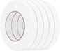 Double Sided Foam Tape 0.5In x 16.5FT 5 Pack, Mounting Tape Heavy Duty, Strong Adhesive Weatherproof Seal Strips for DIY Craft Picture Poster, Car & Gap Filling Mountings, Home Office Decor (White)
