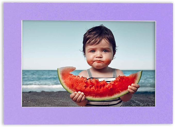 5.5x8.5 Mat for 8.5x11 Frame - Precut Mat Board Acid-Free Light Purple 5.5x8.5 Photo Matte For a 8.5x11 Picture Frame, Matboard for Family Photos, Show Kits, Art, Picture Framing, Pack of 1 Mat