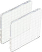 PATIKIL 4" x 4" Acrylic Stamp Block, 2 Pack Clear Stamping Block with Grid Lines Decorative Mounting Blocks Square for Scrapbooking DIY Crafts Card Making