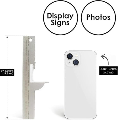 Golden State Art, 7 Inch Self Stick Easel Back, Cardboard Stand, Single Wing, Archival Quality, Display Posters Pictures Brochures, Easy and Fast Application (Pack of 50) White, Made in USA
