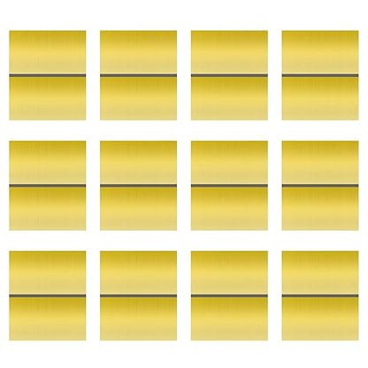 Laser Engraving Blank ABS Double Color Plastic Sheet, 11.8x6.49x0.05 inch Materials Double Color Plastic Sheet for Interior Signs, Badges, DIY Carving Pack of 12(Gold)