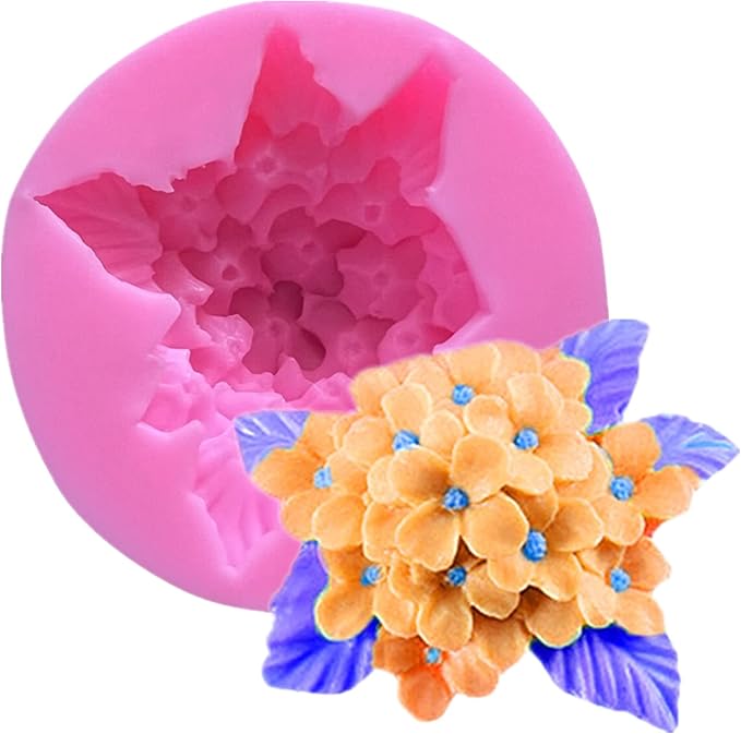 Lilac Fondant Silicone Mold Flower Chocolate Cake Candy Baking Mold Candle Soap Plaster Ploymer Clay Mould