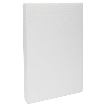 Rectangular Foam Blocks - Easy-to-Carve Sculpting Foam - Diorama Base Rectangles for Model Displays - Versatile Craft Pack for DIY Craft - Pack of 3, 17 x 11 x 2 in, White