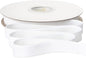 Ribbli Polyester White Velvet Ribbon,5/8 Inches Continuous10-Yard Spool,Christmas Ribbon for Gift Wrapping,Floral Bouquets, Home Decor