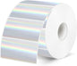 2x1 Inch Holographic Thermal Labels, Silver Glitter Thermal Printer Stickers, Waterproof Self-Adhesive Shipping Label Printer Sticker for Barcode, Name, Address, 300 Labels/Roll
