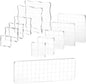 12Pcs Acrylic Stamp Block Clear Stamping Blocks Tools Set Assorted Sizes Stamp Blocks with Grid Lines for Scrapbooking Crafts Card Making