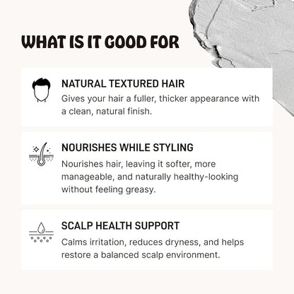 Earth Wave All Natural Tallow Hair Clay - Premium Hair Styling Clay - Organic Ingredients - Zero Toxins - American Made - Perfect for everyday use - Medium Hold & Natural Finish – 2.5 oz