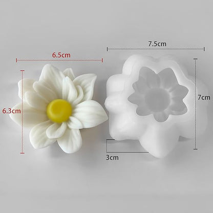 2 Pack Tulip Flower Succulent Peony Half Open Rose Bud Cylinder Candle & Resin Mold - Resin Casting Silicone Molds for Home Decor & Candle Making Wave Spiral Mold