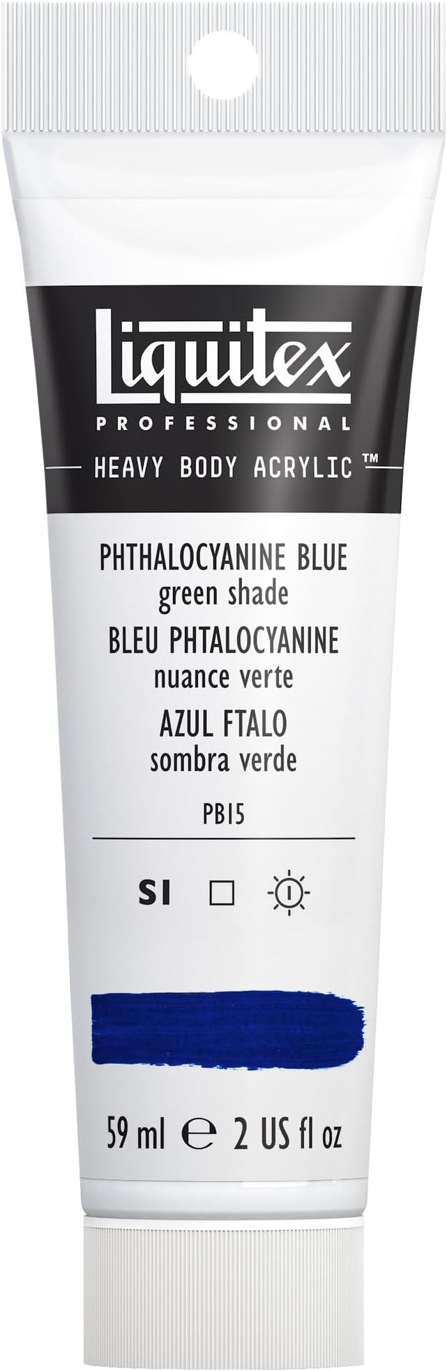 Liquitex Professional Heavy Body Acrylic Paint, 2-oz (59ml) Tube, Phthalocyanine Blue (Green Shade)