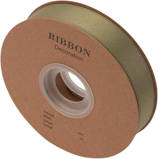 Double Side Satin Ribbon, Continuous 20 Yards,Use for Craft Bows Bouquet, Gift Wrapping, Wedding Decoration, Floral Arrangement (Army Green, 4/5 inch)