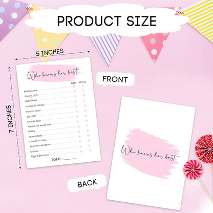Who Knows The Birthday, Birthday Party Games, Birthday Party Activity Favor, Set of 20 Games Cards, Birthday Supplies, Activity, Decorations -B03