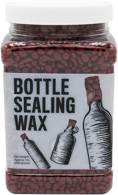 Blended Waxes, Inc. Bottle Sealing Wax, Pastille Wax Seal Beads For Wine, Beer, and Liquor Bottle Sealing, Seals Between 25-30 Bottles, 1 lb, Red