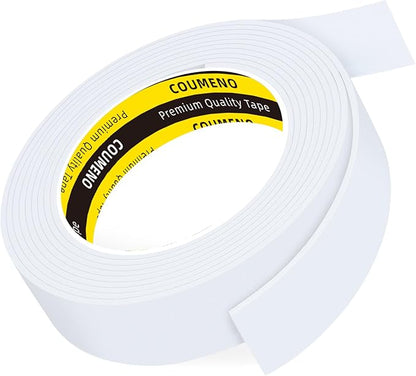 EVA Single-Sided Adhesive White Foam Tape, Single-Sided Sealing Strip Foam Pad Sponge Tape Window Weatherproof, Self-Adhesive Insulation Sealing Tape (White) 1.2inX9.84FT