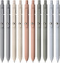 Gel Pens, 10Pcs 0.5mm Black Ink Pens Fine Point Smooth Writing Pens, High-End Series Retractable Pens for Journaling Note Taking, Cute Office School Supplies Gifts for Women (10 Pcs Morandi)