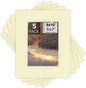Mat Board Center, Double Mat - Acid Free, 8-ply Thickness, White Core - for Pictures, Photos, Framing (Ivory Over Ivory, 8x10 for 5x7, Pack of 5)