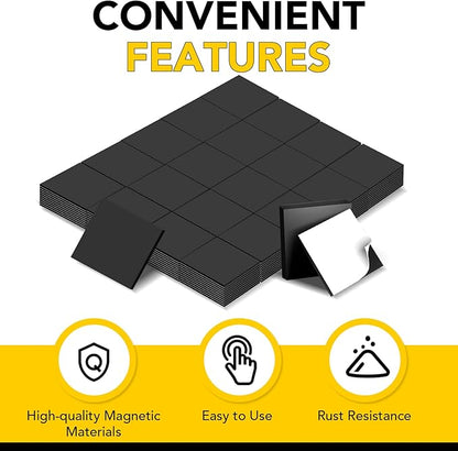 DIYMAG Magnets with Adhesive Backing,300Pcs Adhesives Magnet Squares for Whiteboard Crafts Small Magnetics Tape Magnetic Sheets Magnetism Strips Stickers for Classroom Refrigerator 0.8 x 0.04inch