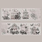 3pcs Vintage Lace Tape Cutout Art Lace Black White Stickers Roll Sticker PET Reusable Exquisite Lace Floral Cage Pattern Tape for DIY Scrapbook Album Journal Photo Frames Decor