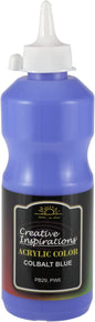 Creative Inspirations Acrylic Paint - Cobalt Blue - 500 mL Bottle - Smooth & Creamy Consistency, Vibrant Pigmentation, Great Coverage for Artists - Clean Up with Soap & Water
