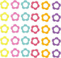 Hilsayum 30PCS Mini Size Stitch Markers Flower Shape Metal Stitch Markers Ring Multicolor Crochet Markers Knitting Weaving Tools