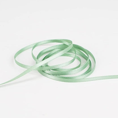 HUIHUANG Sage Green Ribbon 1/8 inch X100 Yards Roll Thin Satin Ribbon Double Face Craft Ribbon for Gift Wrapping DIY Bows Decoration Sewing and Invitation Card Hanging Tags