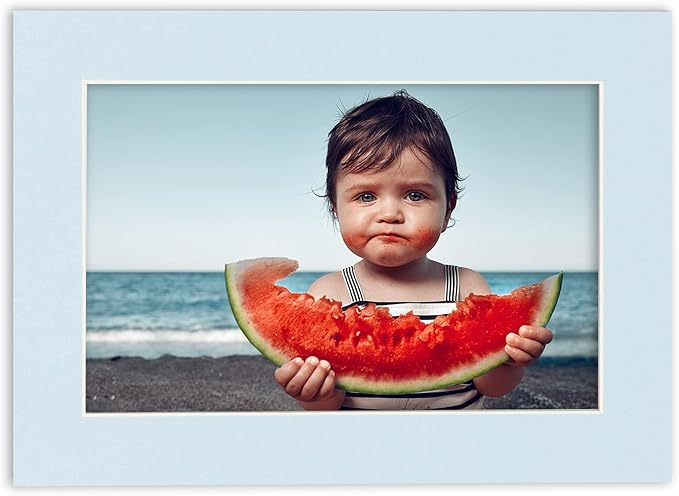 11x14 Mat for 8.5x11 Photo - Precut Baby Blue Picture Matboard for Frames Measuring 11 x 14 Inches - Bevel Cut Matte to Display Art Measuring 8.5 x 11 Inches - Acid Free Pack of 100 MATS