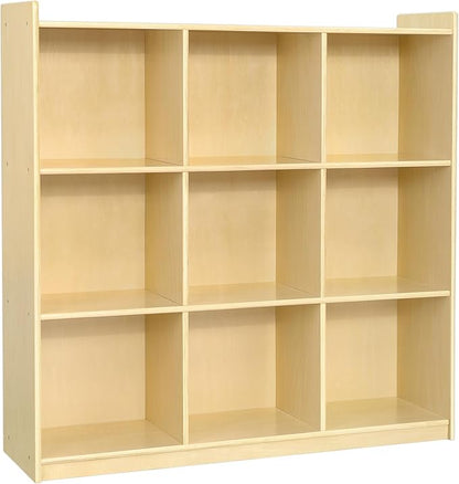 OOOK 9-Cube Storage Organizer, Wooden Storage Cabinet Display Shelf, Kids Bookshelf for Classroom, Playroom, Living Room, Office, etc