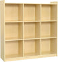 OOOK 9-Cube Storage Organizer, Wooden Storage Cabinet Display Shelf, Kids Bookshelf for Classroom, Playroom, Living Room, Office, etc