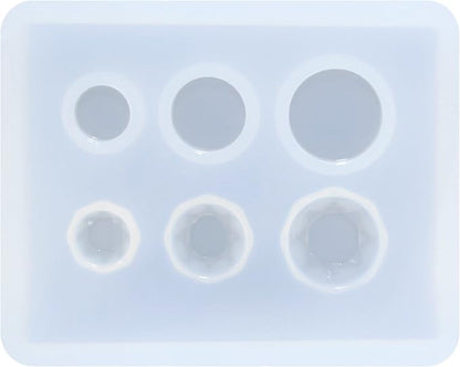 FUNSHOWCASE Mini Jewelry Cut Diamonds and Flat Round Resin Epoxy Silicone Mold