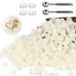 Yoption 360Pcs Cream White Sealing Wax Beads with 2 Spoons and 4 Tea Candles for Wax Seal Stamps, Cards, Wedding Invitations, Wine Packaging, Gift Wrap, Envelopes