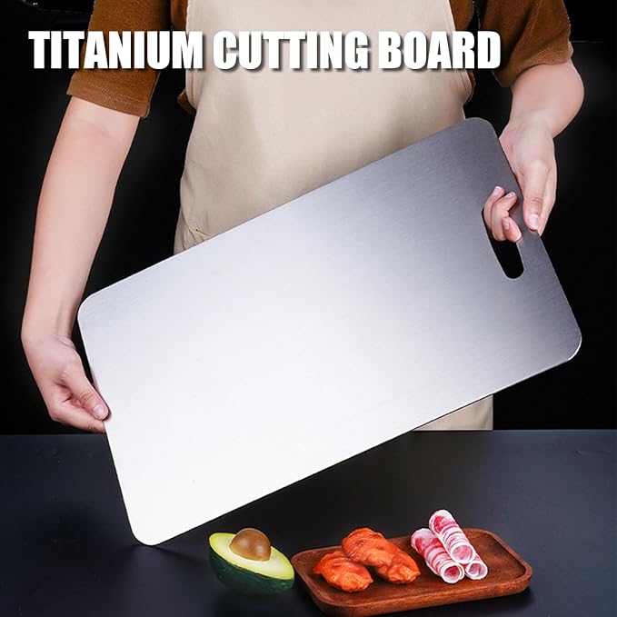 Cutting Board Double Sided,2 Pcs Vegetable Board With Sharpening Stone,Large Size+Small Size,Food Grade Stainless steel and Wheat straw PP Material,Eco-Friendly (16x10)