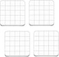 4PCS Acrylic Stamp Block,Square Acrylic Stamping Blocks, with Grid Lines, Clear Stamp Block, for DIY Crafts, Scrapbooking, Card Making, Decorations and Stamping Projects