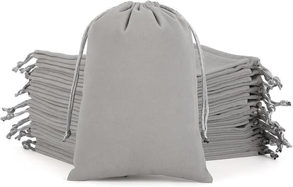 Velvet Drawstring Jewelry Bag, 50Pcs Grey Dice Bag, 5x7 Tarot Card Pouch, Or Wrapping Halloween Party Favors, Mojo, Small Bussiness, Jewelry, Bracelet, Customers