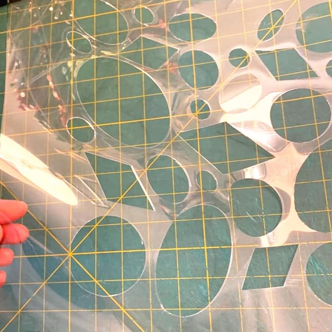 BANLTRE 8 Pack 16" x 24" 7.5mil/0.19mm Thick Clear Blank Stencil Sheet for Cutting,Craft Plastic Sheets (16" x 24" / 7.5mil)