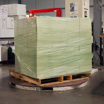 PSBM Green Stretch Wrap, 15 Inch x 1476 Feet, 72 Pack, Tinted Pre-Stretched Shrink Wrap Film for Moving, Packaging, Pallet Wrapping