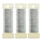 HAHIYO 26Gauge Silver 3 Rolls Total 115 Yards(345 Feet) Metal Floral Wire Flexible Paddle Wire for Crafts Christmas Wreaths Tree Flower Arrangement Bouquet Wrapping Wedding DIY