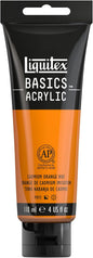Liquitex BASICS Acrylic Paint, 118ml (4-oz) Tube, Cadmium Orange Hue
