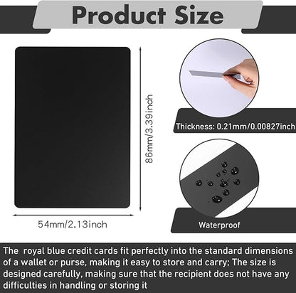 Zonon 200 Pack Engraving Aluminum Plates for CNC Engraver Laser Crafting Multipurpose Metal Metal Business Cards Sheets Engraving DIY Gift Cards 86 x 54 x 0.21 mm(Black Matte)