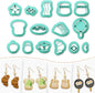 ACRNIGHEET Polymer Clay Cutters - 15 Shapes Food Breakfast Bread Theme Polymer Clay Cutters for Jewelry, Cute Earring Making Kit with Storage Box